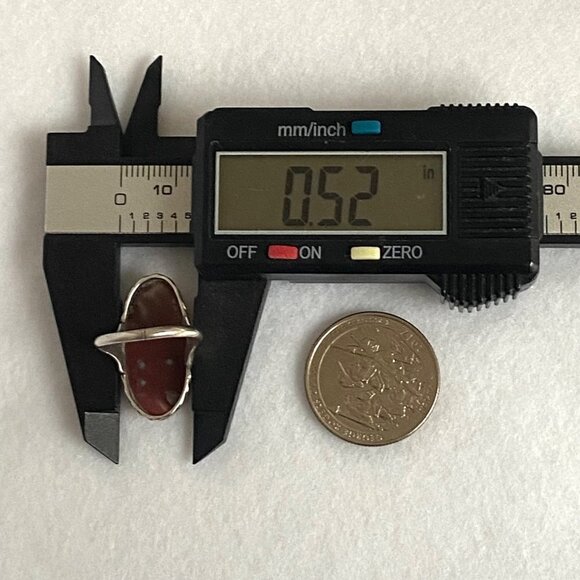 VTG Sterling Silver 925 Oval Bezel Set Ocean Jasper Split Shank Ring Sz 5.75 - Picture 14 of 16